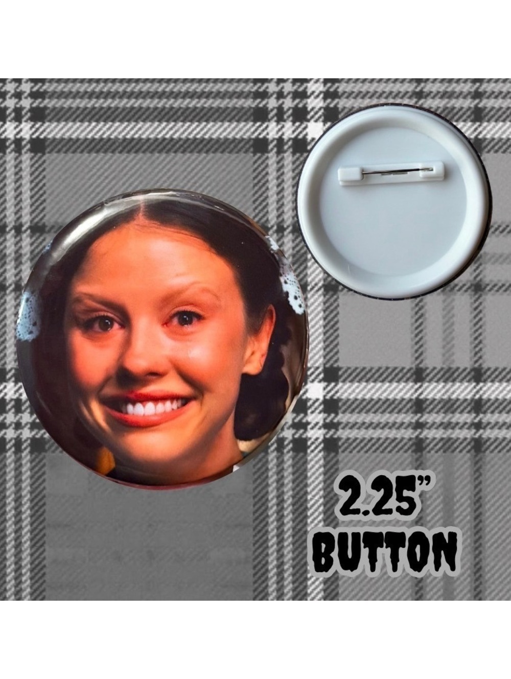 Pearl Mia Goth Inspired 2.25" Handmade Button